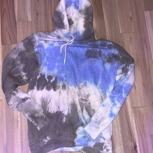 Tie-Dye Hoodie - Blue and Black